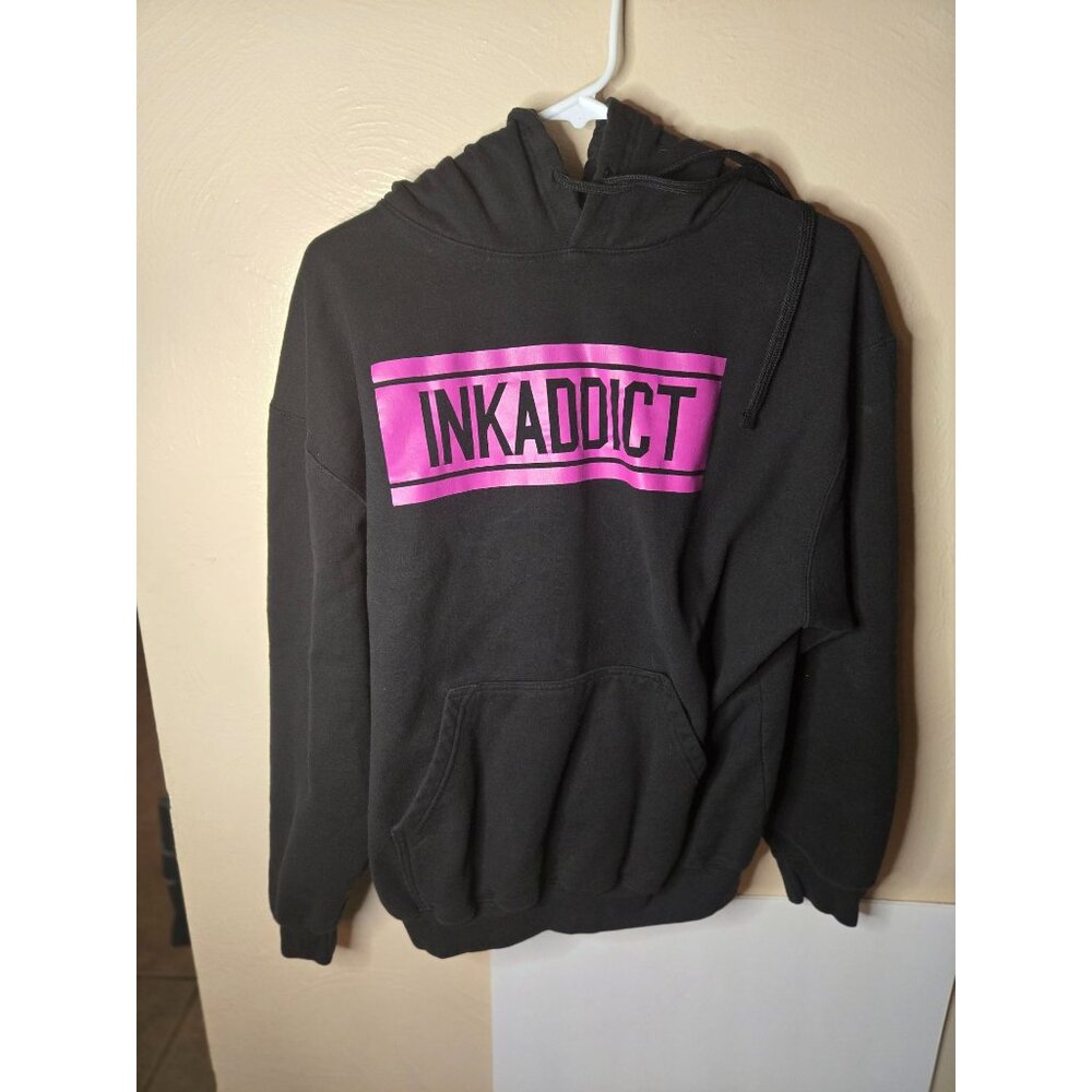 Ink Addict Logoed Hoodie Sz Large Tattoos Artistry Body Art Expensive Skin